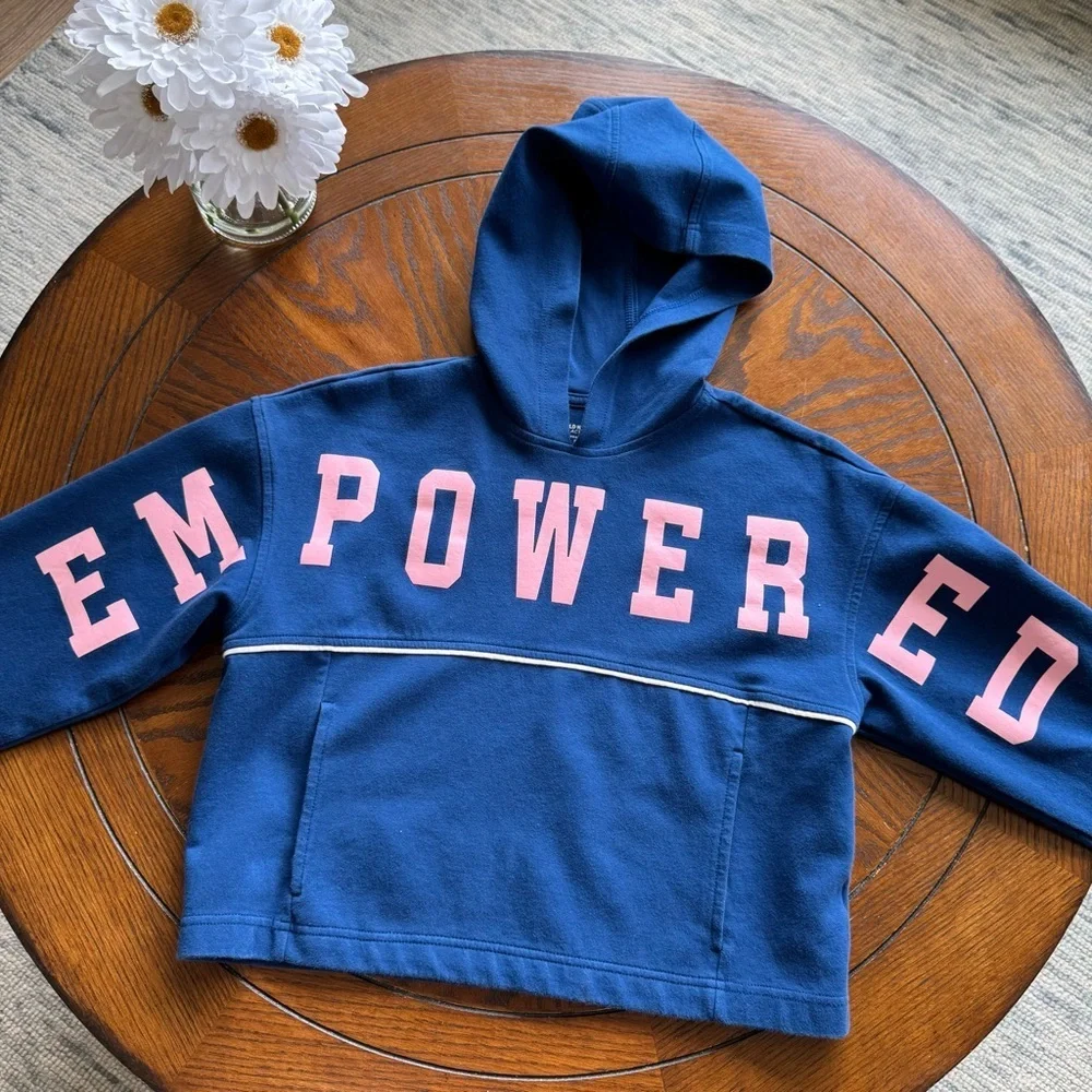 Old Navy Dynamic Fleece Cropped Graphic Hoodie for Girls
